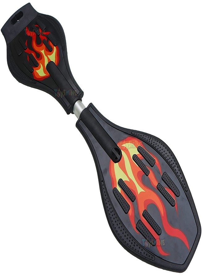 توي شاين لوح التزلج المائي ذو العجلتين من توي شاين مزود بعجلات LED ملونة تدور 360 درجة للأطفال - برتقالي ناري - Image 1